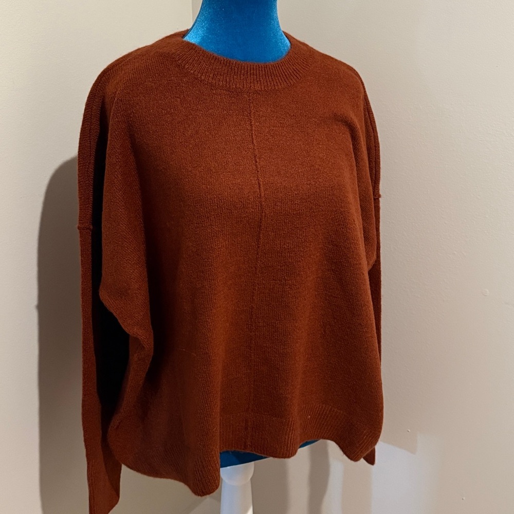 Winter holidays ,Vince Camuto Rust Crew Neck Sweater XL stretchy-
